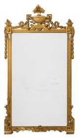Louis XVI Style Giltwood Overmantel Mirror