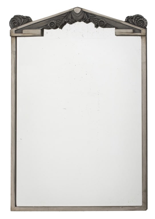 Art Deco Silvered & Ebonized Brass Mirror (1 of 5)
