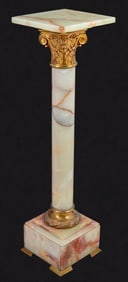 French Gilt Metal and Onyx Pedestal, 19th C.