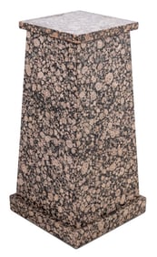 Pink Granite Pedestal, Late 19th C.