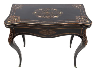 Napoleon III Mother-of-Pearl & Boulle Inlay Table