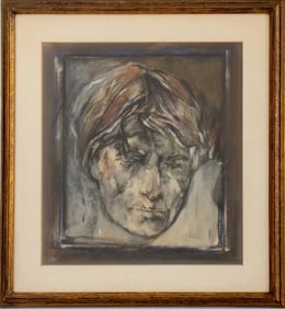Hill Portrait of a Woman Pastel on Paper