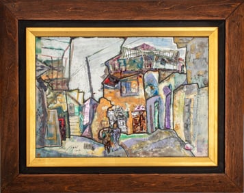 Segal Cityscape Enameled Metal, 1954