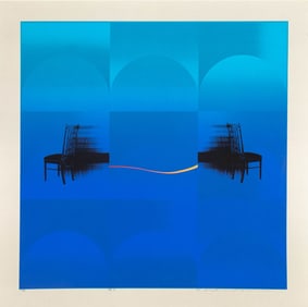 Illegibly Signed "Chair" Serigraph, 1981