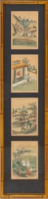 Chinese School Farming Vignettes Gouache, 4
