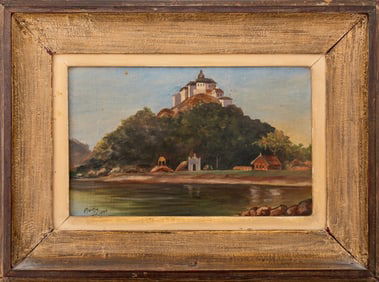 Martha House on a Hill Oil on Canvas, 1926