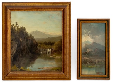 John Hitchins, Etc. Mountain Landscapes Oil, 2