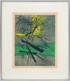 Gabor Peterdi "Flowering" Etching, 1966