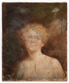 European School Portrait of Woman Oil on Canvas