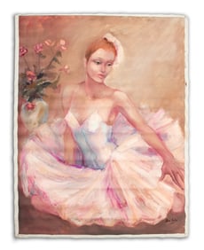 Ana Soto Ballerina Scene Acrylic on Canvas