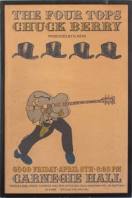 Chuck Berry & Four Tops Carnegie Hall Poster, 1966