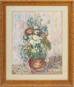 Z. Rapoport Bouquet Still Life Gouache on Paper