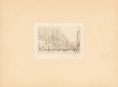 William Walcot Park Avenue Drypoint Etching