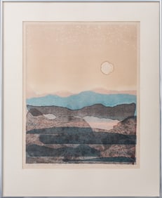 Illegibly Signed "Rough Mountains" Serigraph, 1978