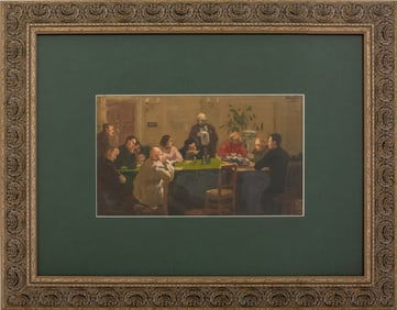Lotfulla Fattakhov "Incessant Meeting Sitters" Oil