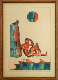 Paul Harvey Dalwigk Surrealist Silkscreen, 1983