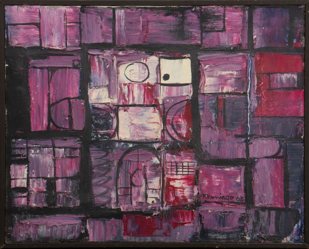 Rafael Maniago Abstraction in Purple Oil on Canvas (1 of 4)