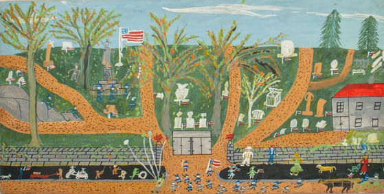 Victor J. Charland "Memorial Day" Acrylic on Panel