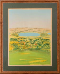 Jane Frielicher Landscape Lithograph, 1975