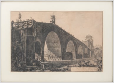 Giovanni Piranesi "Veduta del Ponte" Etching