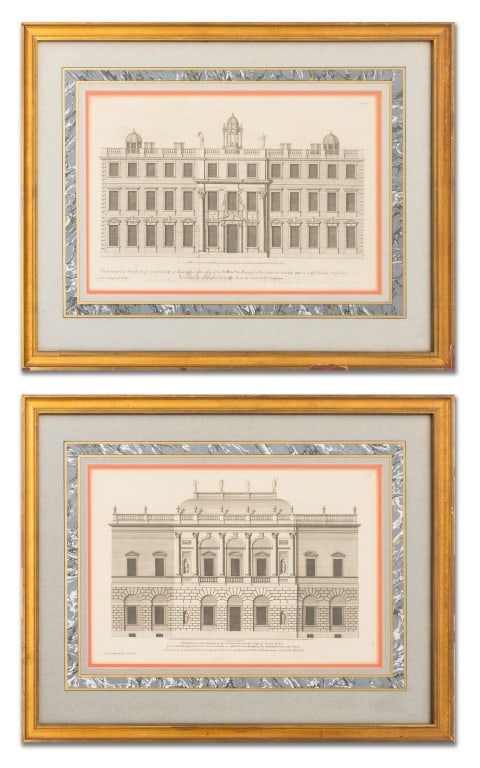 Colen Campbell Vitruvius Brittanicus Etchings, 2 (1 of 8)