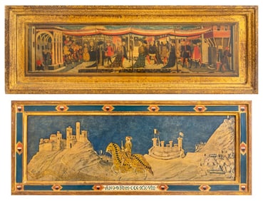 Italian Renaissance Style Print on Board, 2