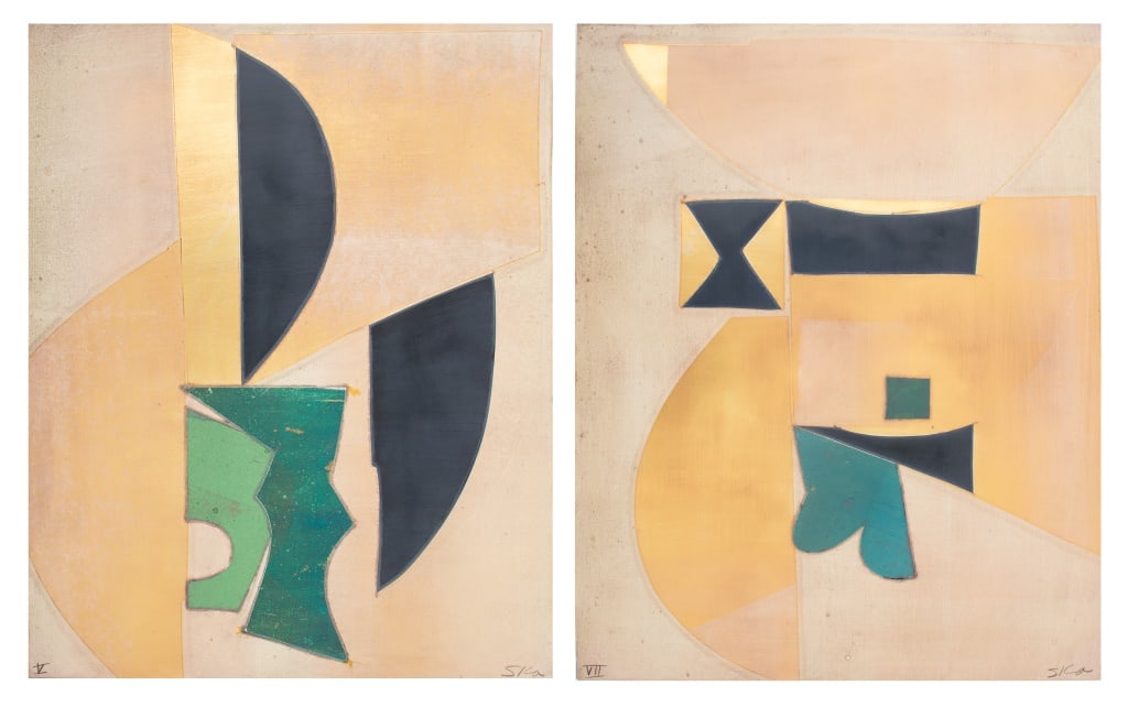 Sica Scheherazade Collagraphs Gold Foil Paper, 2 (1 of 14)