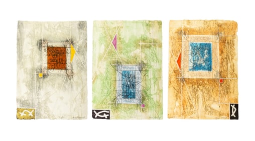 Bernard Remusat Abstract Embossed Carborundum, 3