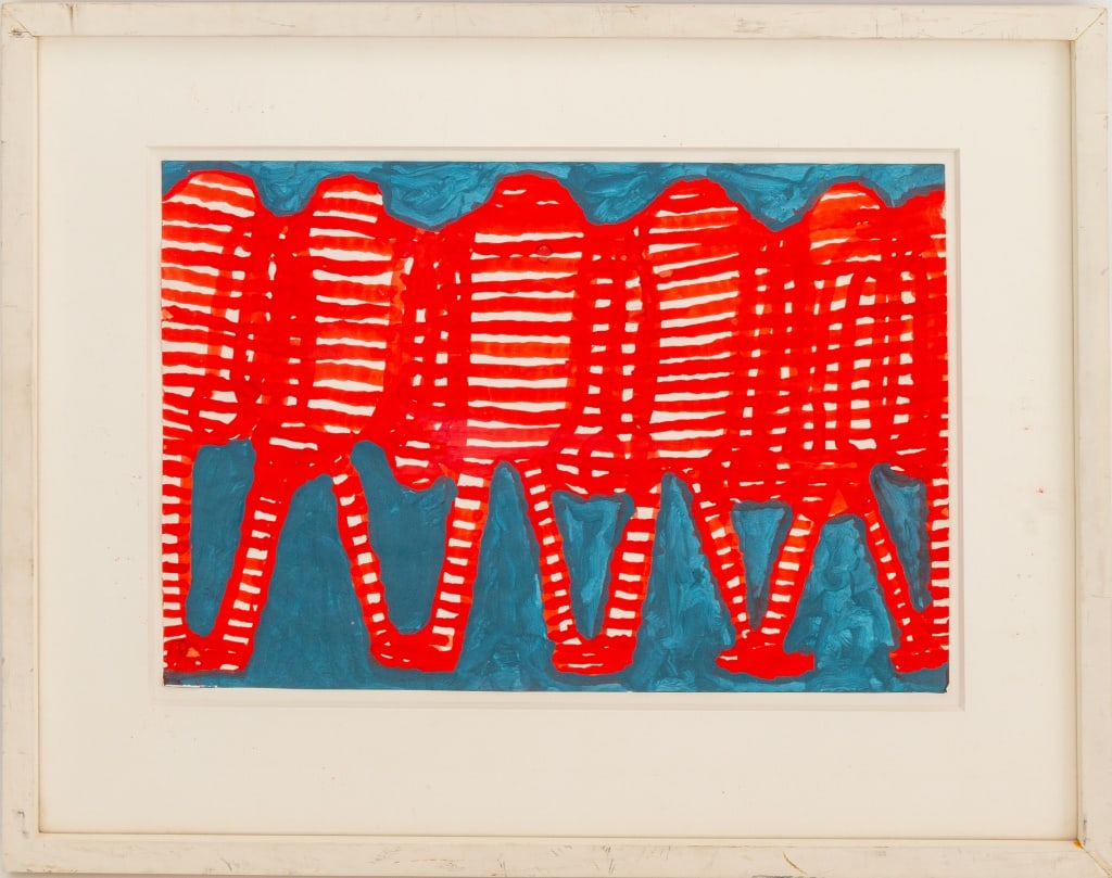 Contemporary School Abstraction Gouache on Paper (1 of 5)