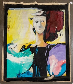 American School Abstract Portrait of a Woman Oil