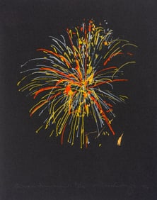 Micaela Myers "October Fireworks" Lithograph, 1986