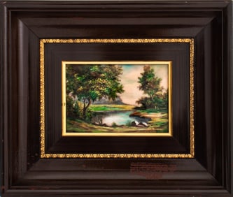 F.J. Carmona Limoges Enameled Porcelain Plaque