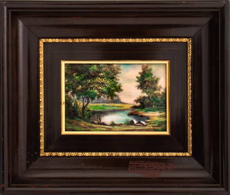 F.J. Carmona Limoges Enameled Porcelain Plaque (1 of 5)