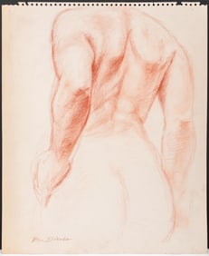 Bear Dienes Study of Nude Figure Red Pastel