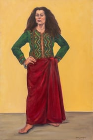 Penny Purpura Standing Woman Oil on Canvas