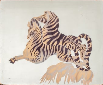 Benjamin Jorj Harris Zebra Mixed Media, 1935