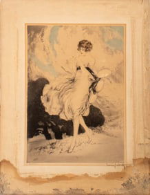 Louis Icart Art "He Loves Me ..." Etching
