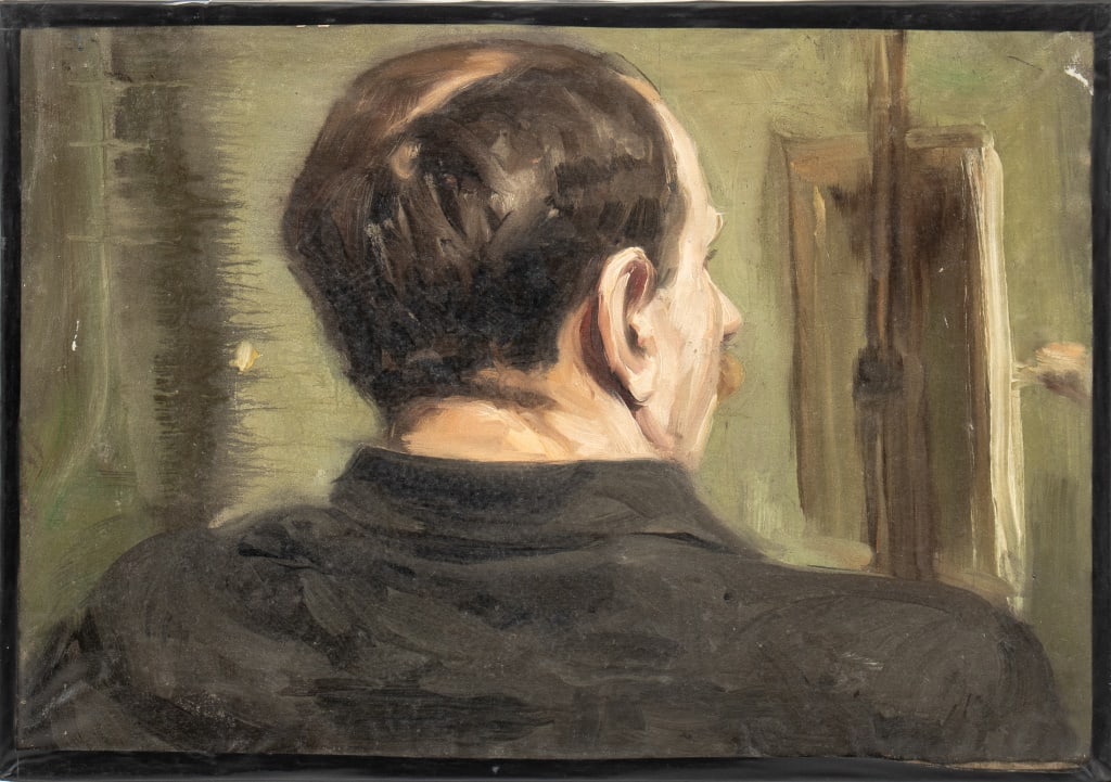 Ivan Schuler Figure Head Study Oil on Canvas, 1910 (1 of 5)