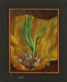 Charles Blum Still Life Oil on Masonite, 1950