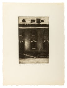 Judy Kitzman "Building 11 ST, NYC" Etching