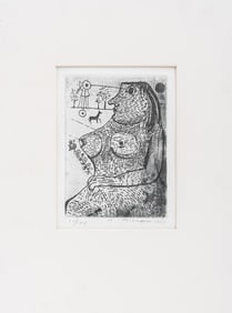 Nahum Tschacbasov Nude Woman Etching, 1951