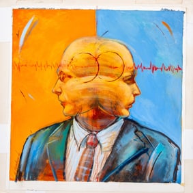Michael Paraskevas Figural Composition Acrylic