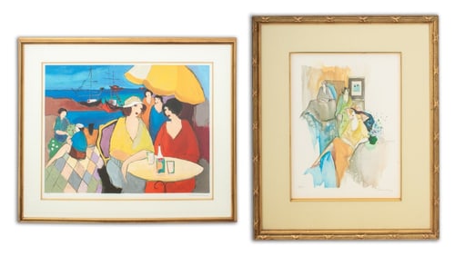 Itzchak Tarkay Figural Lithographs in Colors, 2