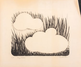 Rony Rehav Abstract Landscape Lithograph, 1977