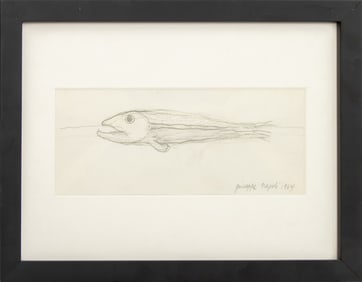 Giuseppe Napoli Fish Pencil on Paper, 1964