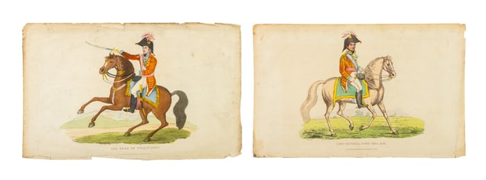 Richard Evans Equestrian Hand-Colored Etchings, 2