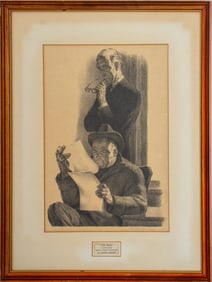 Joseph Hirsch "The Brief" Lithograph, ca. 1946