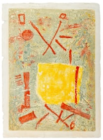 Jay Milder Abstract Carborundum on Handmade Paper
