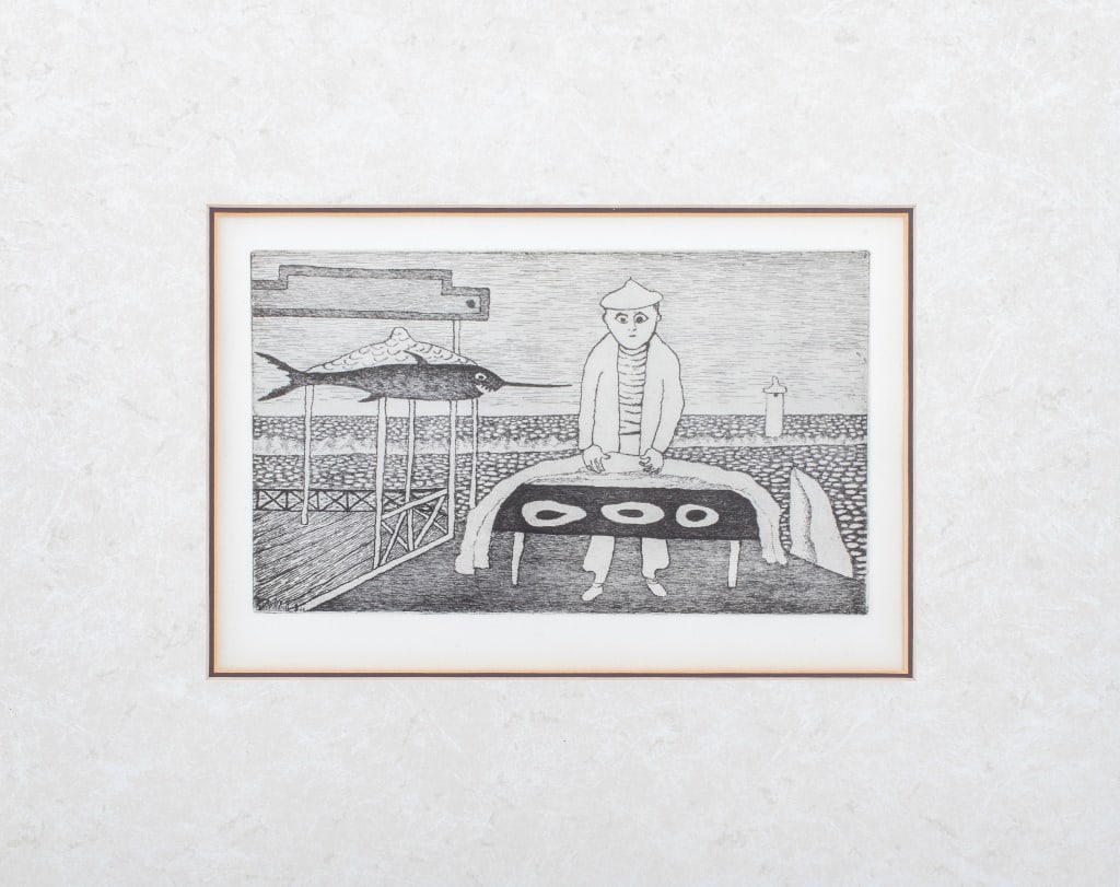 Giuseppe Viviani "Venditore E Pesce" Print, 1956 (1 of 9)