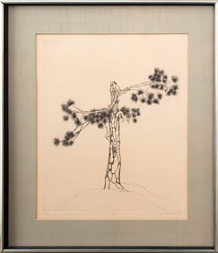 Beth Van Hoesen "Pine" Etching, 1964